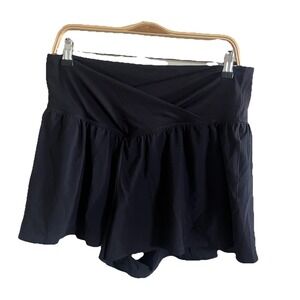 OFFLINE by Aerie Crossover Flowy Short XL - Black Athleisure Athletic Lightweigh